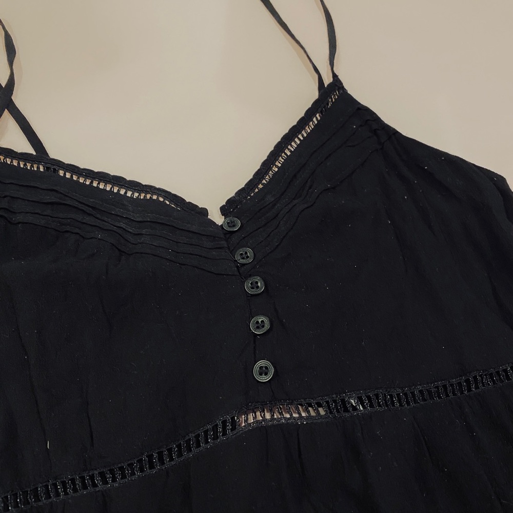 Kimchi and blue urban outfitters pansy tiered black summer mini dress size 2 - Picture 4 of 5
